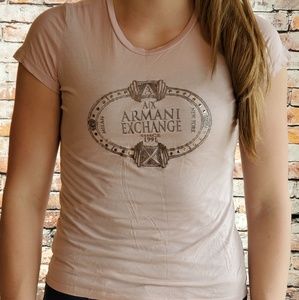Pink Armani exchange tee